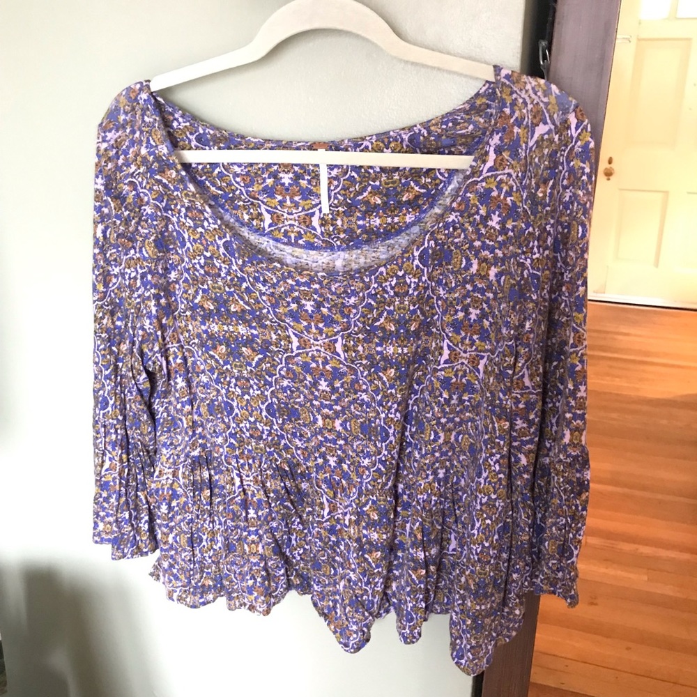 Free People | quarter sleeve adorable crop, size M